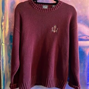 GAP 100% cotton embroidered sweater